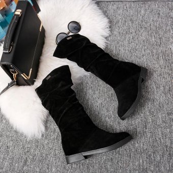 Autumn Winter Boots Women Sweet Boot Stylish Flat Flock Shoes Snow Boots - Intl June 2018 - 2 Autumn Winter Boots Women Sweet Boot Stylish Flat Flock Shoes Snow Boots - intl - 2