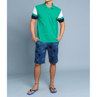 BENCH- BTC3838GR3 Men's Striped Sleeve Polo Shirt (Green) June 2018 - 2 BENCH- BTC3838GR3 Men's Striped Sleeve Polo Shirt (Green) - 2