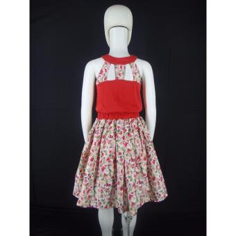 Big Joy 51074 Kids Girl's Comfy Cotton Dress With Floral Skirt With Applique Pompom Flower June 2018 - 3 Big Joy 51074 Kids Girl's Comfy Cotton Dress with Floral Skirt with Applique Pompom Flower - 3