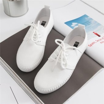 BIGCAT New Breathable White Shoes Wild Korean White Sneakers Forwomen - Intl June 2018 - 5 BIGCAT New breathable white shoes wild Korean white sneakers forwomen - intl - 5