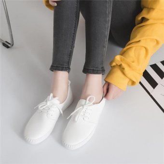 BIGCAT New Breathable White Shoes Wild Korean White Sneakers Forwomen - Intl June 2018 - 4 BIGCAT New breathable white shoes wild Korean white sneakers forwomen - intl - 4