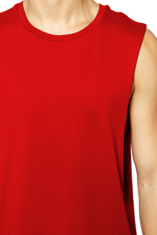 BLKSHP Dropped Armholes Sleeveless T-Shirt (Red) June 2018 - 3 BLKSHP Dropped Armholes Sleeveless T-Shirt (Red) - 3