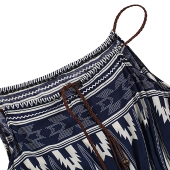 Bohemian Style Summer Women Strap Print Long Maxi Beach Dress July 2018 - 5 Bohemian Style Summer Women Strap Print Long Maxi Beach Dress - 5