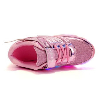 Boy And Girl's LED Light Up Roller Skate Shoes With Wheels Or Wings Outdoor Fashion Sneakers (Pink) - Intl April 2018 - 3 Boy And Girl's LED Light Up Roller Skate Shoes With Wheels Or Wings Outdoor Fashion Sneakers (Pink) - intl - 3