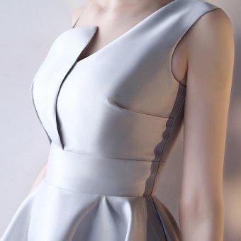 Bridal Gown Fashion Medium Long Term Thin Gules Marry EveningDress(Grey) - Intl June 2018 - 5 Bridal Gown Fashion Medium Long Term Thin Gules Marry EveningDress(Grey) - intl - 5