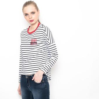 Bum Ladies Striper Long Tee (White/Black/Red) June 2018 - 3 Bum Ladies Striper Long Tee (White/Black/Red) - 3