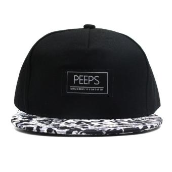 Cap City Unisex Hip-hop PEEPS Snapback (Black) June 2018 - 2 Cap City Unisex Hip-hop PEEPS Snapback (Black) - 2