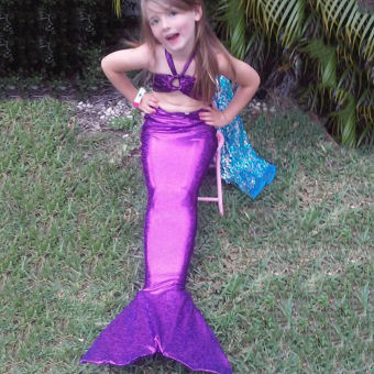 CatWalk 3PCS Girl Kids Mermaid Tail Costume Swimsuit Bikini Set3-8Years (Purple) June 2018 - 2 CatWalk 3PCS Girl Kids Mermaid Tail Costume Swimsuit Bikini Set3-8Years (Purple) - 2