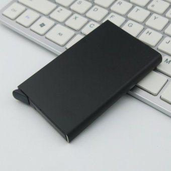 CHIC Slim Credit Card RFID Protector Purse Metal Case Wallet SecureMen & Women Black - Intl June 2018 - 3 CHIC Slim Credit Card RFID Protector Purse Metal Case Wallet SecureMen & Women Black - intl - 3