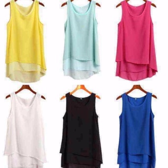 CHIFFON KOREAN BLOUSE SLEEVELESS BLACK May 2018 - 2 CHIFFON KOREAN BLOUSE SLEEVELESS BLACK - 2