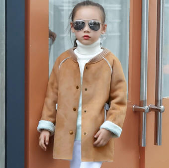 Children Fashion Girls Winter Coats Casual Overcoat Kid Thick WarmJacket (Khaki) - Intl June 2018 - 4 Children Fashion Girls Winter Coats Casual Overcoat Kid Thick WarmJacket (Khaki) - intl - 4