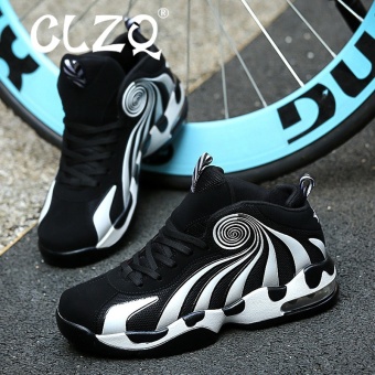 CLZQ Men Basketball Shoes 2017 Male Ankle Boots Anti-slip OutdoorSport Sneakers Black - Intl June 2018 - 4 CLZQ Men Basketball Shoes 2017 Male Ankle Boots Anti-slip OutdoorSport Sneakers Black - intl - 4