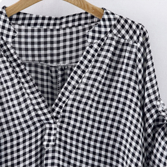 Cocotina Trendy Maternity Women Loose Short Sleeve T Shirts Casual Blouse Pregnant Check Print Tops (Black & White) - Intl June 2018 - 3 Cocotina Trendy Maternity Women Loose Short Sleeve T Shirts Casual Blouse Pregnant Check Print Tops (Black & White) - intl - 3