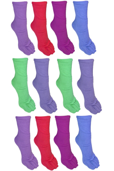 Colored Unisex Toe Socks Set Of 12 (Multicolor) June 2018 - 2 Colored Unisex Toe Socks Set of 12 (Multicolor) - 2