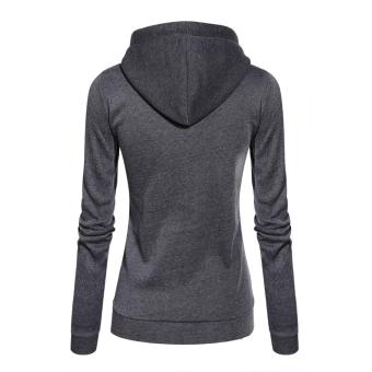 Cyber Sports Ladies Women Hoody Casual Zipper Hooded Long Sleeve Solid Sweatshirt Hoodie Pullover Top ( Multicolor ) June 2018 - 3 Cyber Sports Ladies Women Hoody Casual Zipper Hooded Long Sleeve Solid Sweatshirt Hoodie Pullover Top ( Multicolor ) - 3