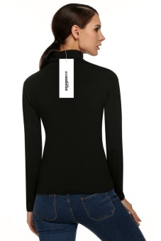 Cyber Stylish Zeagoo Autumn Ladies Women Long Sleeve Turtle NeckSlim Top Blouse ( Black ) June 2018 - 3 Cyber Stylish Zeagoo Autumn Ladies Women Long Sleeve Turtle NeckSlim Top Blouse ( Black ) - 3