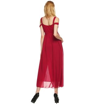 Cyber V-Neck Maxi Dress (Red) June 2018 - 5 Cyber V-Neck Maxi Dress (Red) - 5