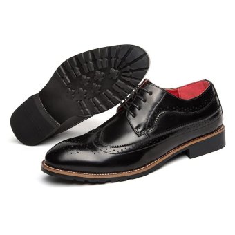 CYOU Fashion Mens Formal Shoes Brogue Casual Leather Shoes (Black) - Intl June 2018 - 4 CYOU Fashion Mens Formal Shoes Brogue Casual Leather Shoes (Black) - intl - 4
