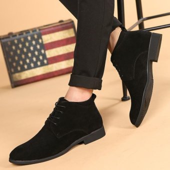 CYOU New Arrival Leather Oxford Lace Up Formal Dress Boot Fashion Mens Pointed Toe Chukka Winter Shoes (Black) - Intl June 2018 - 5 CYOU New Arrival Leather Oxford Lace Up Formal Dress Boot Fashion Mens Pointed Toe Chukka Winter Shoes (Black) - intl - 5