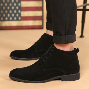 CYOU New Arrival Leather Oxford Lace Up Formal Dress Boot Fashion Mens Pointed Toe Chukka Winter Shoes (Black) - Intl June 2018 - 3 CYOU New Arrival Leather Oxford Lace Up Formal Dress Boot Fashion Mens Pointed Toe Chukka Winter Shoes (Black) - intl - 3