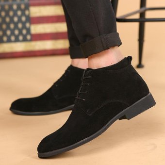 CYOU New Arrival Leather Oxford Lace Up Formal Dress Boot Fashion Mens Pointed Toe Chukka Winter Shoes (Black) - Intl June 2018 - 4 CYOU New Arrival Leather Oxford Lace Up Formal Dress Boot Fashion Mens Pointed Toe Chukka Winter Shoes (Black) - intl - 4
