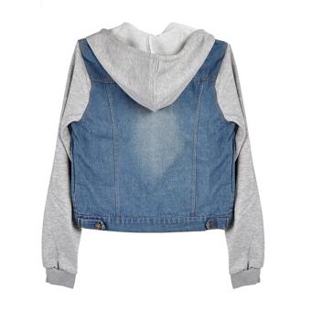 Denim Jean Hooded Jackets Coat (Blue) June 2018 - 2 Denim Jean Hooded Jackets Coat (Blue) - 2