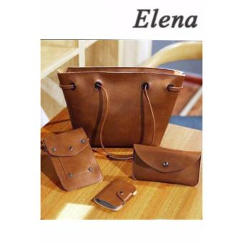 Elena K039 Pebbled Leather Shoulder Bag 4 In 1(Brown) BUY1 TAKE1 June 2018 - 2 Elena K039 Pebbled Leather Shoulder Bag 4 in 1(Brown) BUY1 TAKE1 - 2
