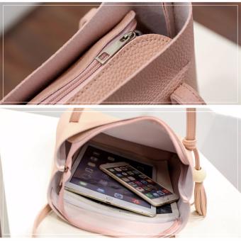 Fashion 3 In 1 Jingpin PU Leather Shoulder Bag Set (Grey) April 2018 - 5 Fashion 3 in 1 Jingpin PU Leather Shoulder Bag Set (Grey) - 5