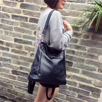 Fashion Backpacks PU Leather Handbag Korean Fashion Leisure Travel Female Backpack Can Handbag Forteenagers Ladies Girl Back Pack Bagpack Mochila (black) - Intl June 2018 - 5 Fashion Backpacks PU leather handbag Korean fashion leisure travel female backpack can handbag Forteenagers Ladies Girl Back Pack Bagpack Mochila (black) - intl - 5