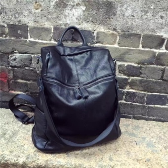 Fashion Backpacks PU Leather Handbag Korean Fashion Leisure Travel Female Backpack Can Handbag Forteenagers Ladies Girl Back Pack Bagpack Mochila (black) - Intl June 2018 - 2 Fashion Backpacks PU leather handbag Korean fashion leisure travel female backpack can handbag Forteenagers Ladies Girl Back Pack Bagpack Mochila (black) - intl - 2