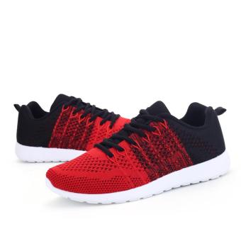 Fashion Casual Men Lace Up Running Sneakers Shoes (Red) - Intl July 2018 - 2 Fashion Casual Men Lace Up Running Sneakers Shoes (Red) - intl - 2