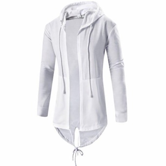 Fashion Mens Cardigan Fit Jacket Hooded Long Cloak Cape CoatCosplay Loose Casual Slim White - Intl June 2018 - 4 Fashion Mens Cardigan Fit Jacket Hooded Long Cloak Cape CoatCosplay Loose Casual Slim White - intl - 4