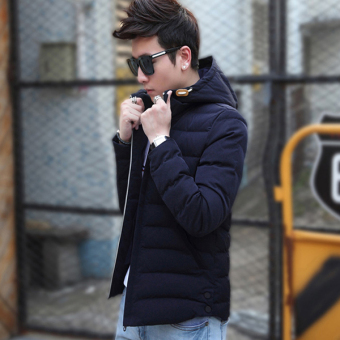 Fashion Men's Winter Warm Hooded Light Weight Down Jacket Coat(Blue) - Intl July 2018 - 3 Fashion Men's Winter Warm Hooded Light Weight Down Jacket Coat(Blue) - intl - 3