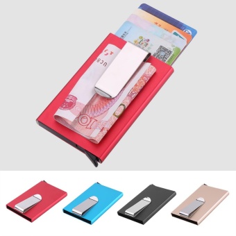 Fashion Portable Business Credit Card Holder Outdoor CardsContainer With Money Clip(Blue) - Intl June 2018 - 3 Fashion Portable Business Credit Card Holder Outdoor CardsContainer With Money Clip(Blue) - intl - 3