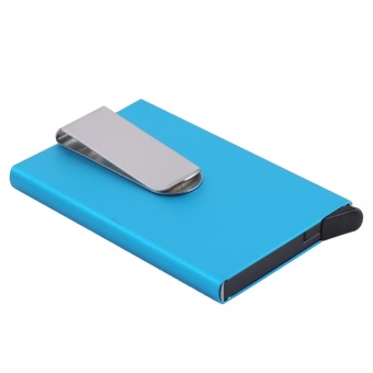 Fashion Portable Business Credit Card Holder Outdoor CardsContainer With Money Clip(Blue) - Intl June 2018 - 2 Fashion Portable Business Credit Card Holder Outdoor CardsContainer With Money Clip(Blue) - intl - 2