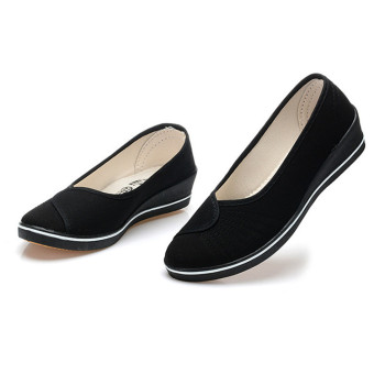 Female With Slope Comfortable Soft Work Shoes Beauty Dance Canvas Shoes Black - Intl June 2018 - 3 Female with slope Comfortable Soft Work shoes Beauty Dance Canvas shoes Black - Intl - 3