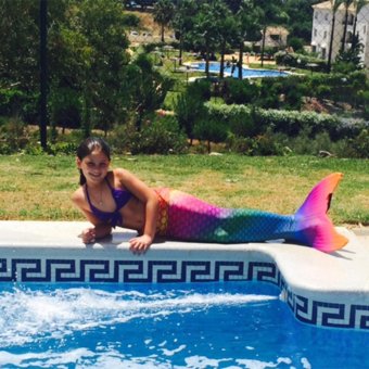 Girl's Mermaid Tail Swimwear Swimsuit With Monofin Swim Fin SummerSwimming Suit - Intl June 2018 - 2 Girl's Mermaid Tail Swimwear Swimsuit with Monofin Swim Fin SummerSwimming Suit - intl - 2