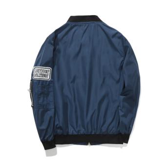 Grandwish Kids Patches Design Jackets Bomber Coat Slim 6T-16T (Darkblue) - Intl June 2018 - 2 Grandwish Kids Patches Design Jackets Bomber coat Slim 6T-16T (Darkblue) - intl - 2