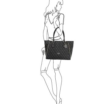 GUESS Confidential Chain Tote Bag (Black) June 2018 - 5 GUESS Confidential Chain Tote Bag (Black) - 5