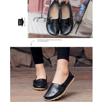 Hang-Qiao Flats Shoes Women Loafers Ladies Slip On Shoes (Black) -intl June 2018 - 2 Hang-Qiao Flats Shoes Women Loafers Ladies Slip on Shoes (Black) -intl - 2