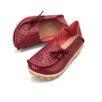 Hang-Qiao Flats Shoes Women Loafers Ladies Slip On Shoes (Red) - Intl July 2018 - 5 Hang-Qiao Flats Shoes Women Loafers Ladies Slip on Shoes (Red) - intl - 5