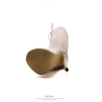 Hang-Qiao High Bangdage ROM Boots Sexy High-Heeled Shoes (Apricot) - Intl June 2018 - 4 Hang-Qiao High Bangdage ROM Boots Sexy High-Heeled Shoes (Apricot) - intl - 4