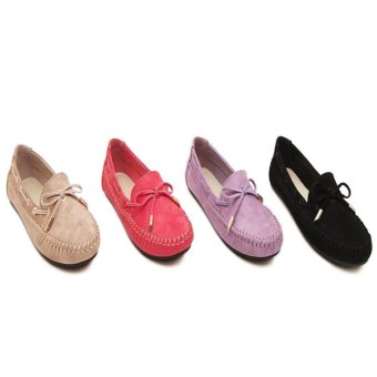 Hang-Qiao Women Comfortable Soft Loafers Bowknot Flat Shoes (Apricot) - Intl June 2018 - 4 Hang-Qiao Women Comfortable Soft Loafers Bowknot Flat Shoes (Apricot) - intl - 4