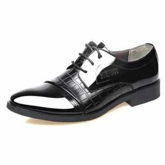 HengSong Men's Crocodile Lines Pointed Business Leather Shoes (Black) - Intl April 2018 - 5 HengSong Men's Crocodile Lines Pointed Business Leather Shoes (Black) - intl - 5