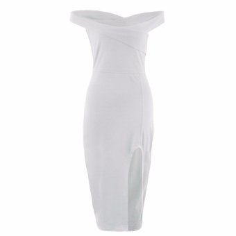Hequ Salemor Women's Hanging Arm Tube Top Long Dress White - Intl July 2018 - 4 Hequ Salemor Women's Hanging Arm Tube Top Long Dress White - intl - 4
