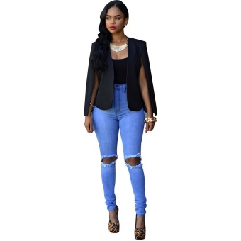 High Quality Store New Fashion Women's Slim Lapel Cape SleevelessCasual Business Blazer Suit Jacket Coat Outwear Int:S-White June 2018 - 4 High Quality Store New Fashion Women's Slim Lapel Cape SleevelessCasual Business Blazer Suit Jacket Coat Outwear Int:S-White - 4