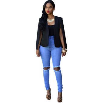 High Quality Store New Fashion Women's Slim Lapel Cape SleevelessCasual Business Blazer Suit Jacket Coat Outwear Int:S-White June 2018 - 5 High Quality Store New Fashion Women's Slim Lapel Cape SleevelessCasual Business Blazer Suit Jacket Coat Outwear Int:S-White - 5