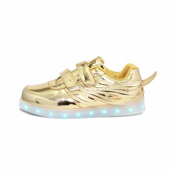 Hk Bubugao 1133 Fashion LED Lightning Unisex Sneaker Shoes (Gold Eagle) June 2018 - 3 Hk Bubugao 1133 Fashion LED Lightning Unisex Sneaker Shoes (Gold Eagle) - 3