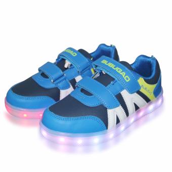 Hk Bubugao 5957A Deluxe Fashion Sports Dancing LED Lightning Boy's Sneakers Shoes (Blue) June 2018 - 3 Hk Bubugao 5957A Deluxe Fashion Sports Dancing LED Lightning Boy's Sneakers Shoes (Blue) - 3