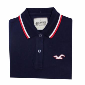 Hollister-A-96 Women's Polo Shirt(Navy Blue) June 2018 - 2 Hollister-A-96 Women's Polo Shirt(Navy Blue) - 2